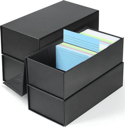 3x5 metal index card box|wood 3x5 index card holder.